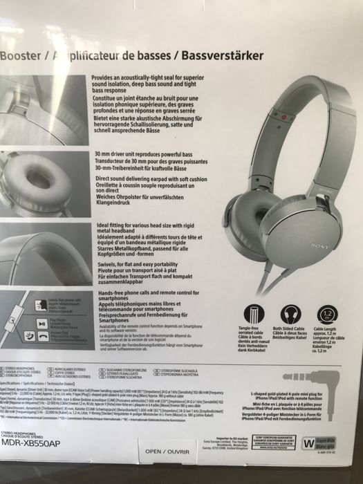 Auscultadores Sony EXTRA BASS