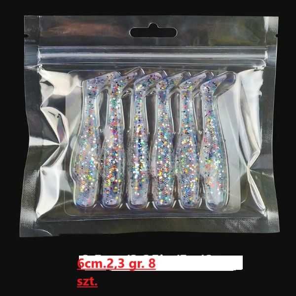 Sztuczne przynęty - Gumy kopyta. 8 szt. 6 cm. 2,3 gr