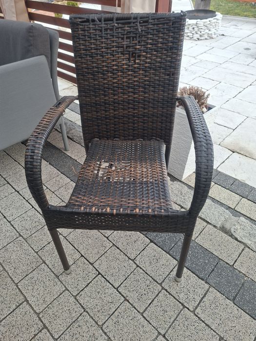 Krzesła ogrodowe technorattan komplet 6 sztuk