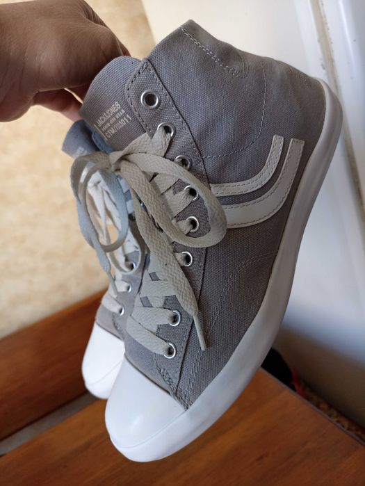 Сірі високі кеди хайтопи Jack & Jones 43 розмір 27,5 см