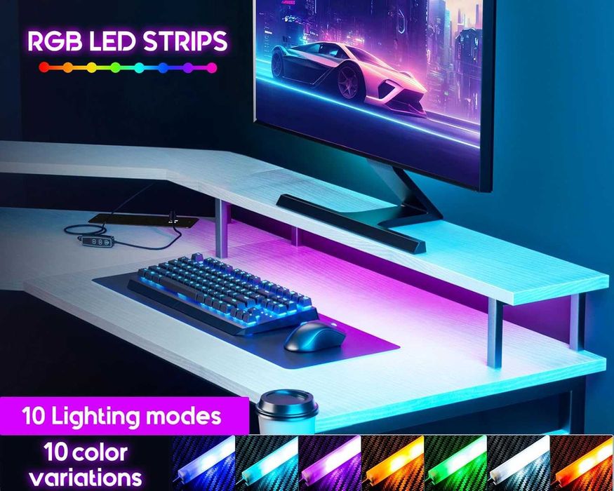 Nowe biurko komputerowe / blat / stół/ stanowisko PC / 129x129  !K608!