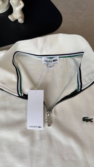 1/3 Zip кофта Lacoste White