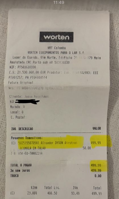 Vendo Dyson Airstrait