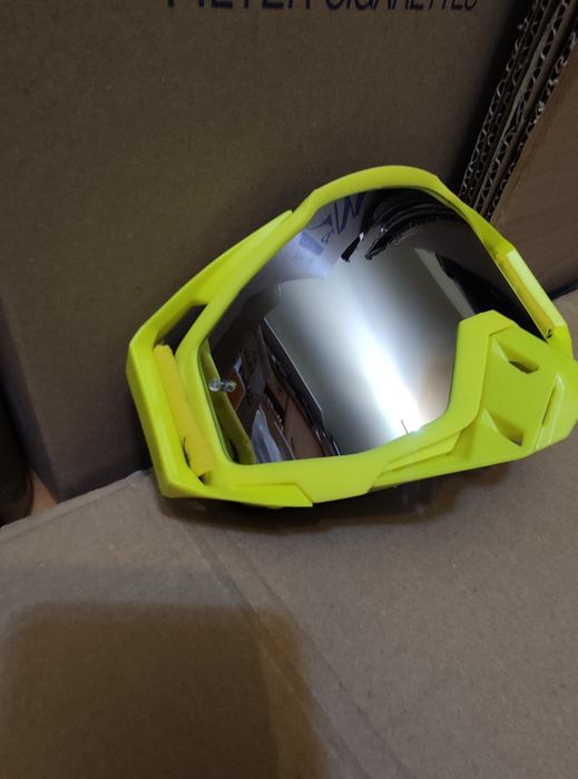 Okulary gogle ochronne Cross Quad motor motocykl do kasku lustrzanki