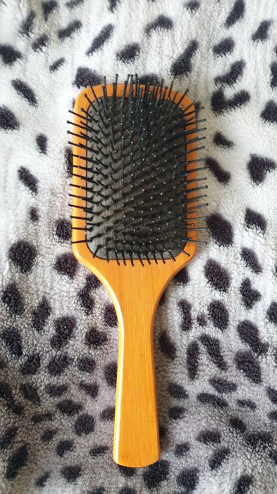 Szczotka Paddle Brush szeroka kwadratowa drewniana do gęstych włosów