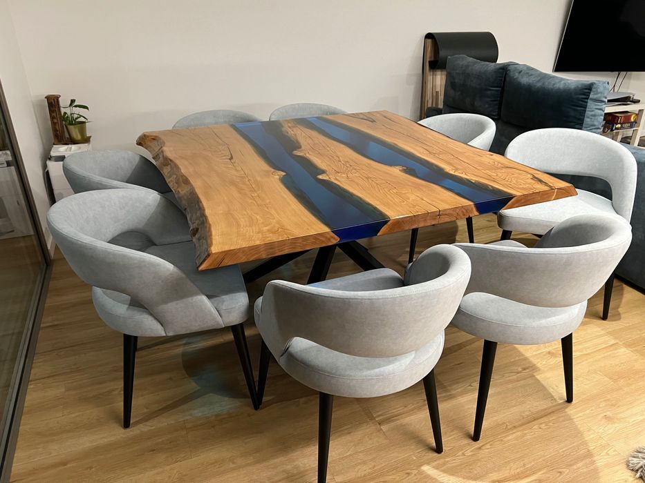 Mesas jantar resina epoxy