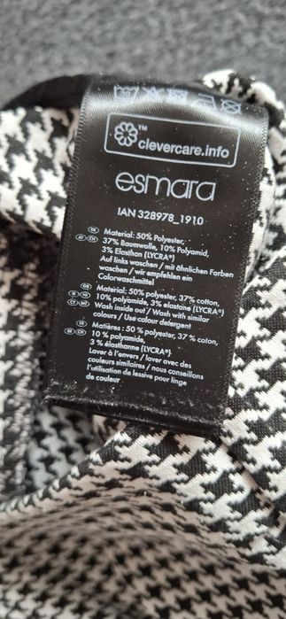 Spodnie w czarno białą pepitkę 44/46r