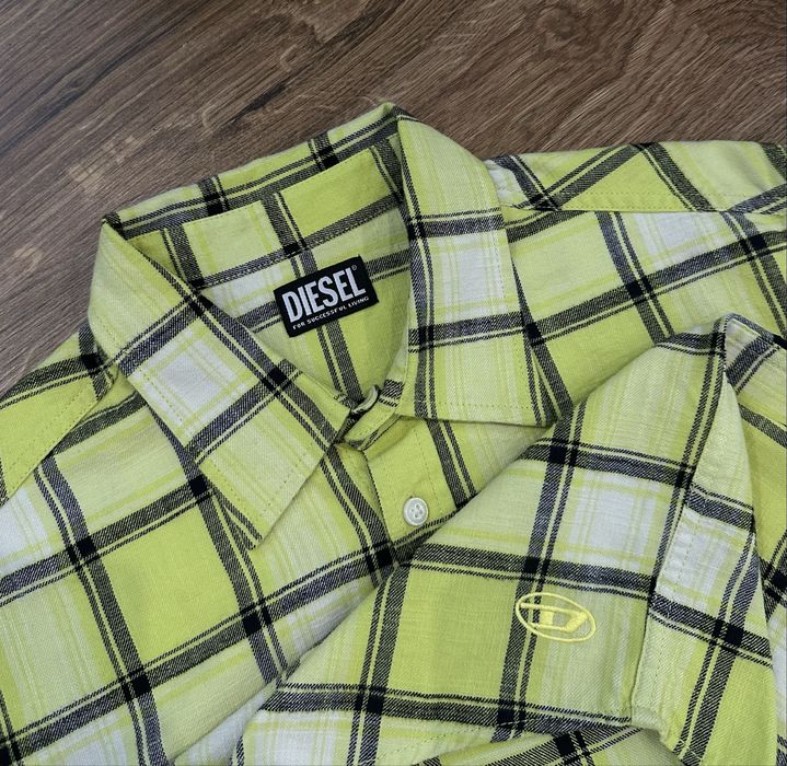 Diesel Flanel Plaid Shirt Дизель рубашка фланелевая вышитое лого