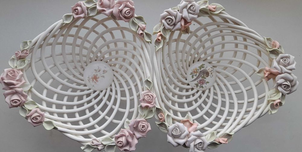 Корзинки декоративные (конфетницы), керамика, 2 шт.