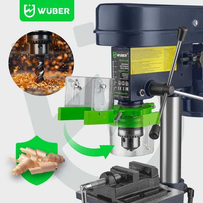 Wiertarka Kolumnowa 1600W Mocna Do Metalu + Imadło