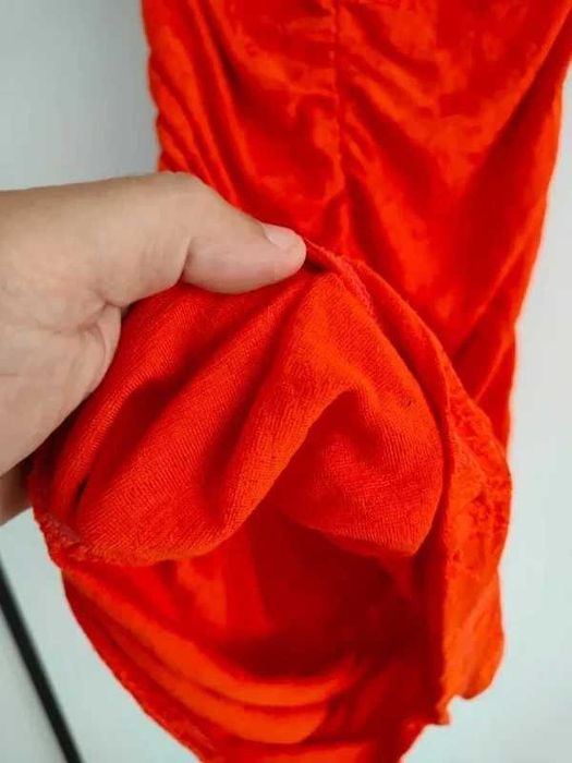 Mini Vestido Zara Vermelho – Drapeado/Ruched – Tamanho S (36)