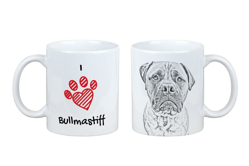 Bullmastiff kubek z psem I love Art-Dog