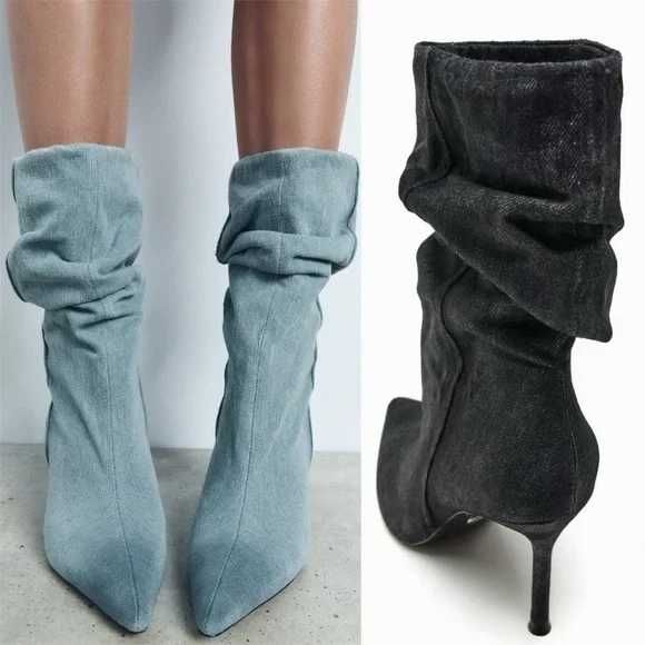 Botas em ganga da Zara