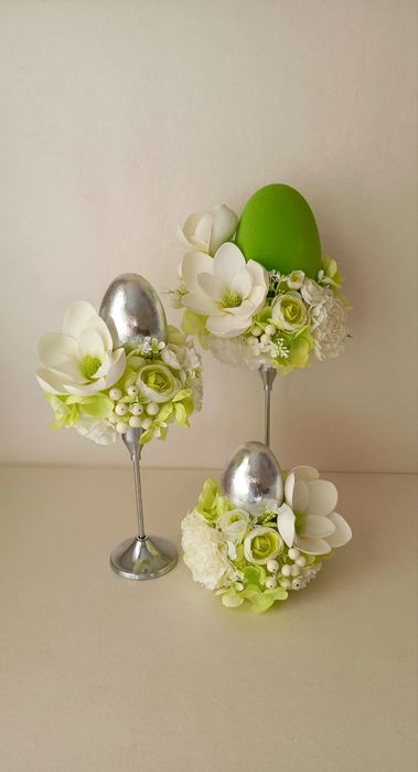 Великодній декор, прикраси, яйця, підсвічники. Пасхальные подсвечники.