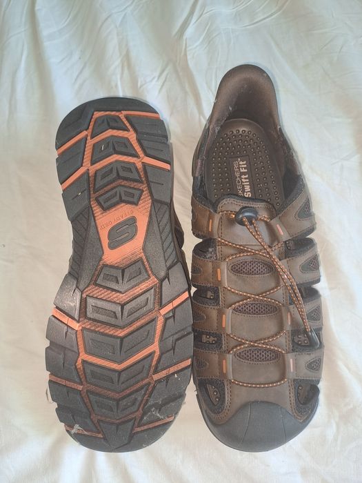 Оригінальні літні чоловічі сандалії Skechers на широку стопу (205187 CHOC) 45