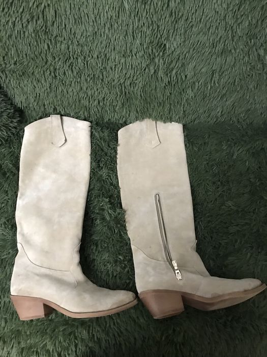 Казаки чоботи зимові світлобежеві