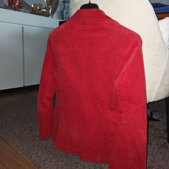 Blazer de bombazina vermelho