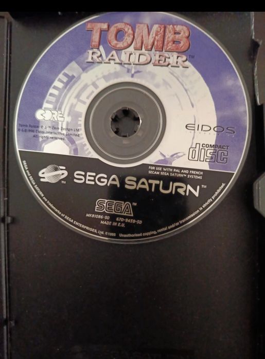 Tomb Raider Sega Saturn Pal - CIB (selo sega Portugal / Ecofilmes)
