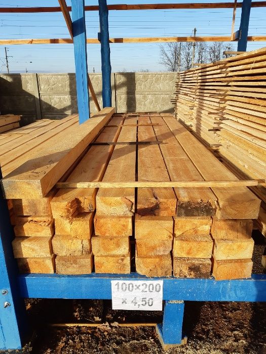 Брус 100х200х4,00, 200х100х4,50 100х200х6,00 Стропила Доска обрезная