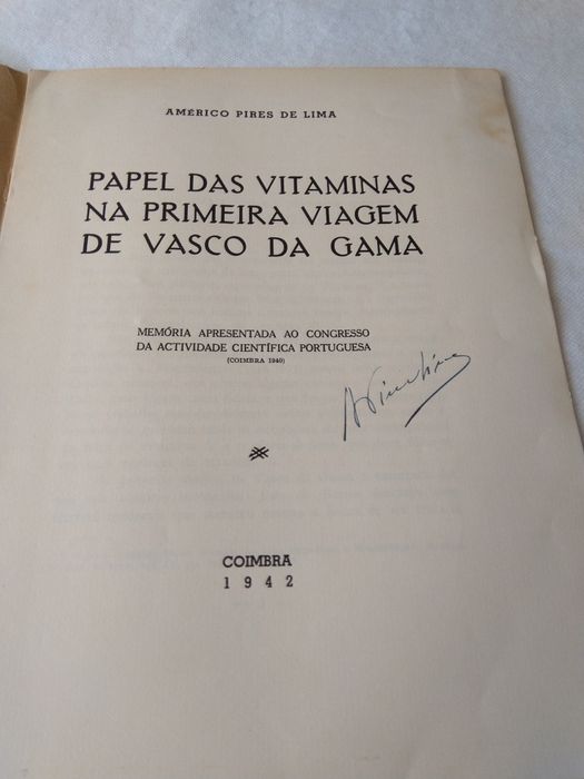 Papel das Vitaminas na Primeira Viagem de Vasco da Gama de Américo Pires de Lima