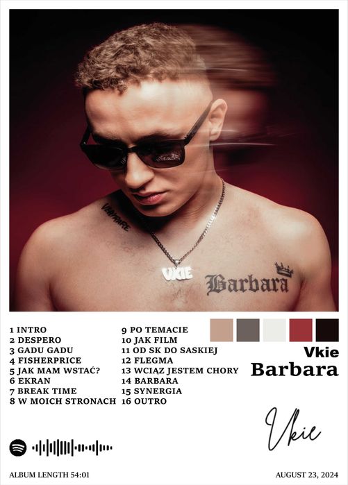 Plakat w formie fizycznej Vkie barbara format a3