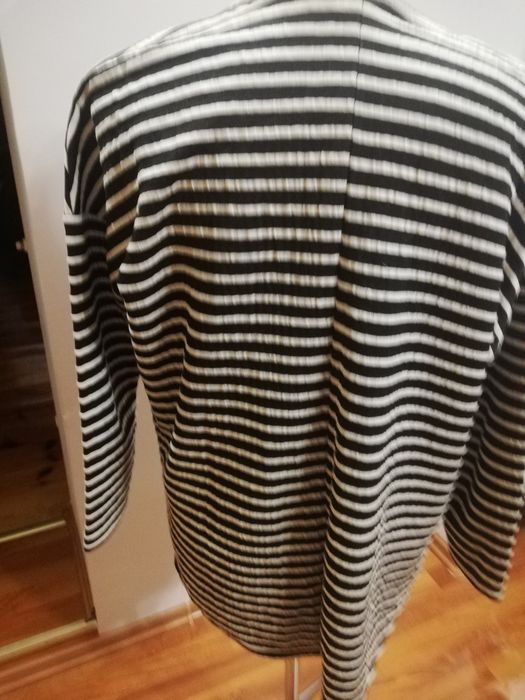 Sweter, sweterek czarny w białe paski Next r. 12