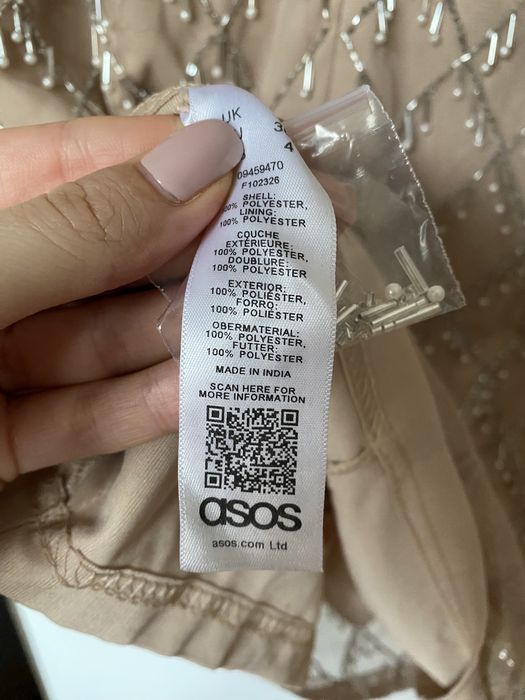 Nowa sukienka ze zdobieniami Asos / brak papierowych metek