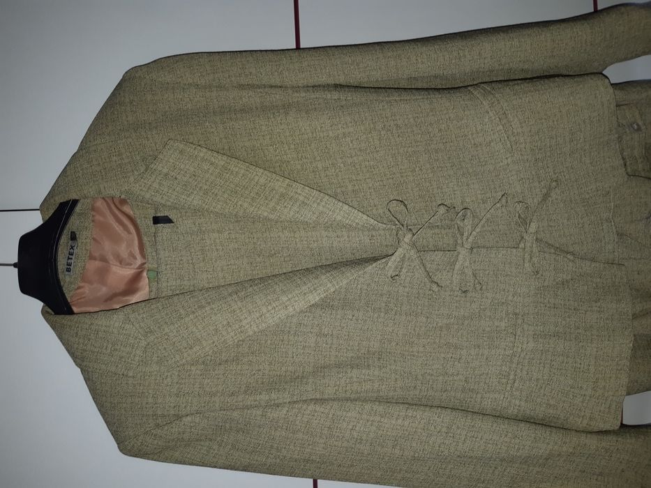 Garsonka komplet 4 częściowy marynarka bluzka spódnica spodnie 36