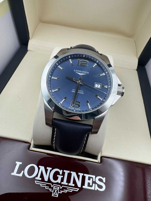 Zegarek automatyczny Longines Conquest 41 mm 2025 - pełny komplet, gwarancja do 2030, stan MINT, jak nowy