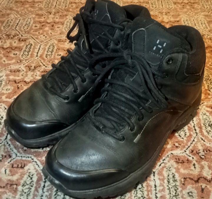 Kozaki Haglofs, Gore-Tex, buty trekkingowe, męskie 38,5,  czarne, skó