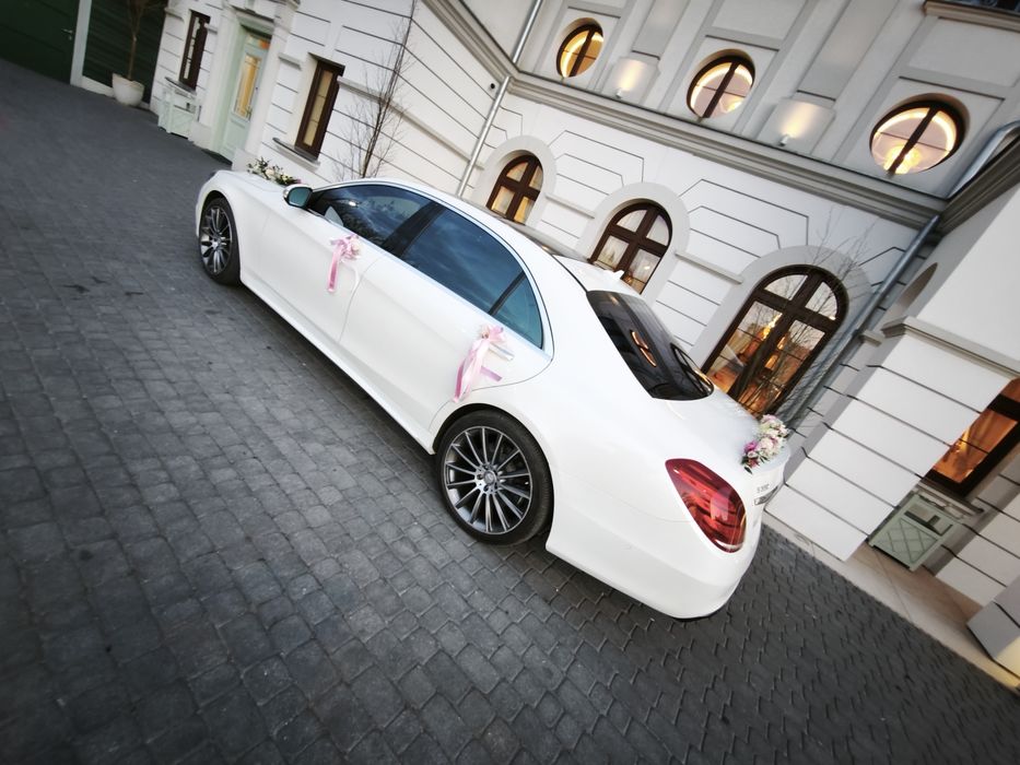Auto do ślubu Mercedes S AMG biały