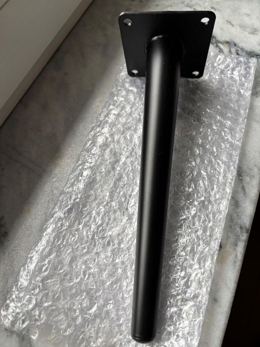 Noga stalowa 23 cm stożkowa czarny mat