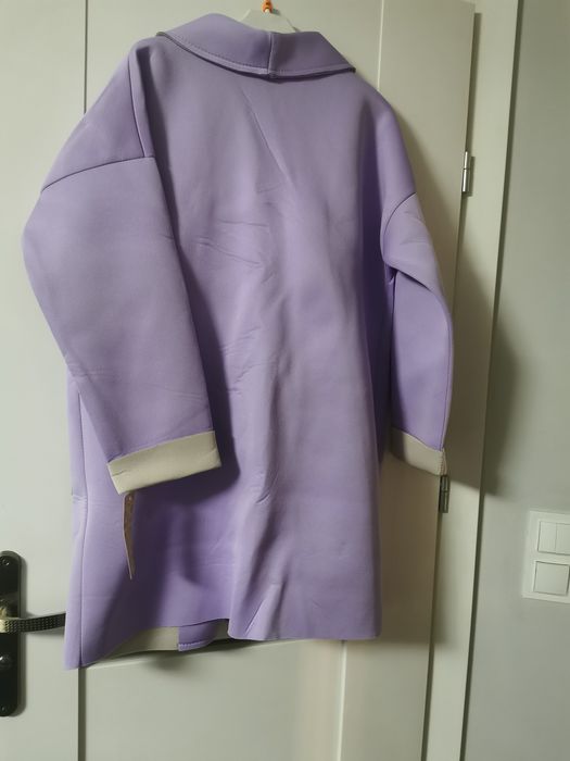 HIT wiosna!!! PŁASZCZYK płaszcz OVERSIZE fiolet lila NOWY