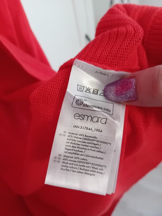 #Esmara sweter czerwony pomarańczowy