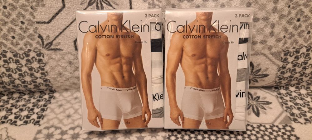 Nowe Bokserki 3pack firmy Calvin Klein Cotton Stretch w rozmiarze XL