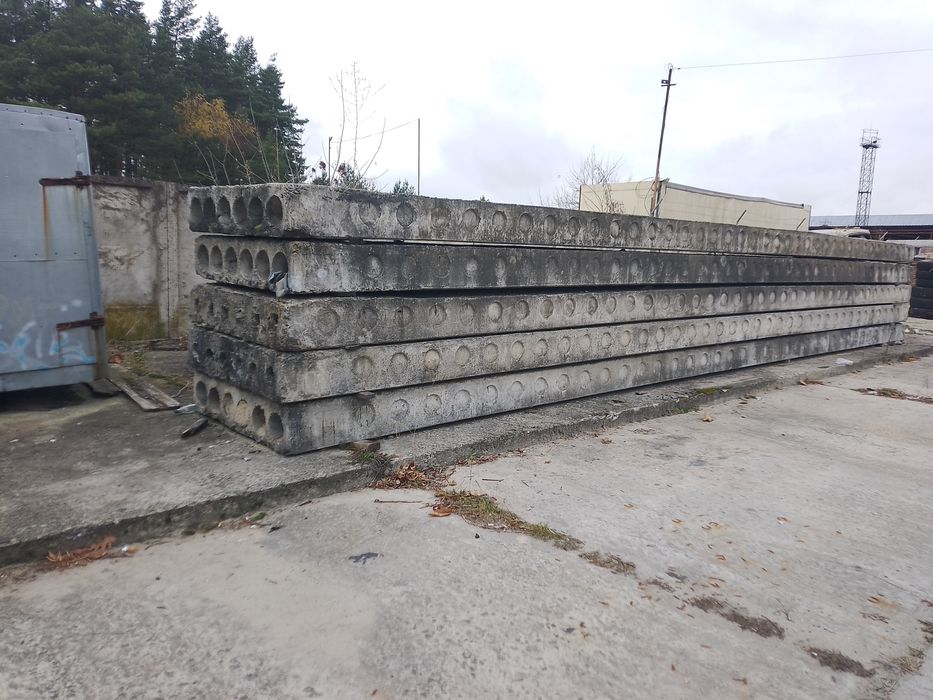 Плити перекриття 12м1.5м пустотні самонесучі.