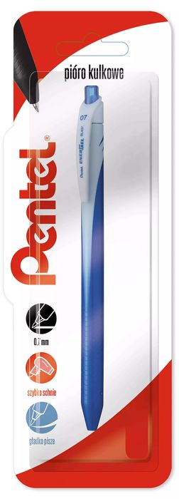 Pióro kulkowe 0,7 mm EnerGel BL437 niebieski 1 szt.. Pentel