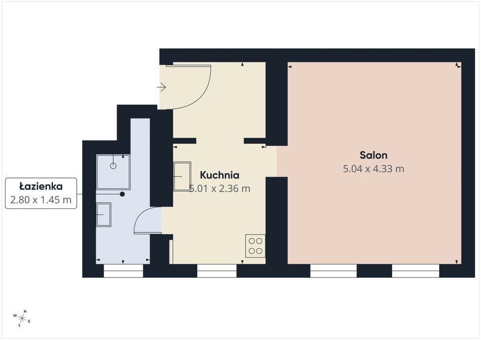 40m² odnowiona kamienica blisko Dtś Chorzów Batory