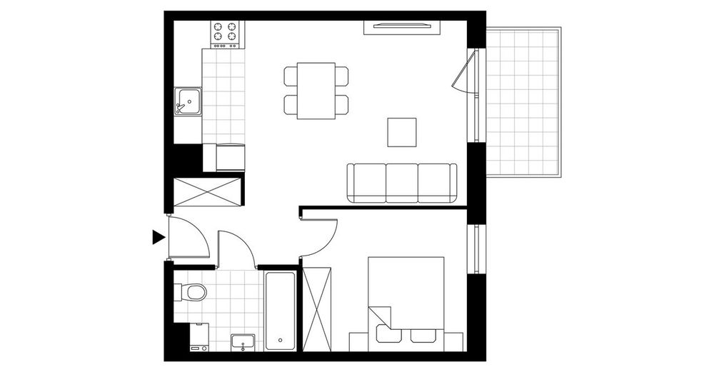 2-pokojowe mieszkanie 41 m² + balkon Bez Prowizji - Widok 4