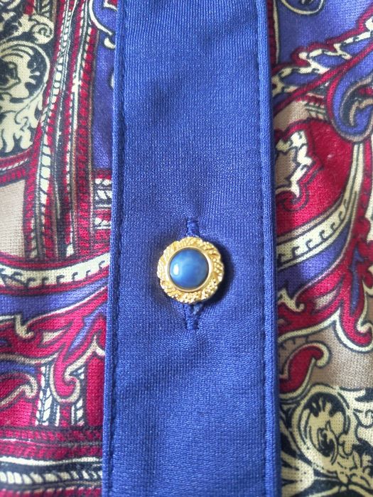 Koszula damska vintage paisley ozdobne guziki 44 XXL elegancka