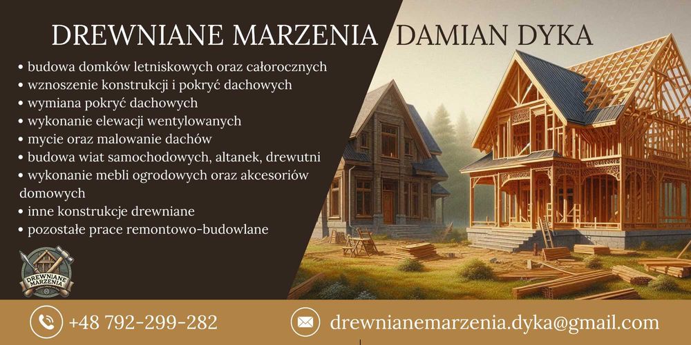 Domy szkieletowe i letniskowe, elewacje wentylowane