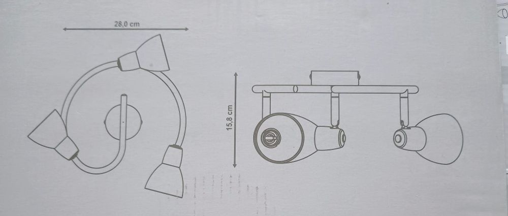 Lampa spirala ALGA sufitowa.