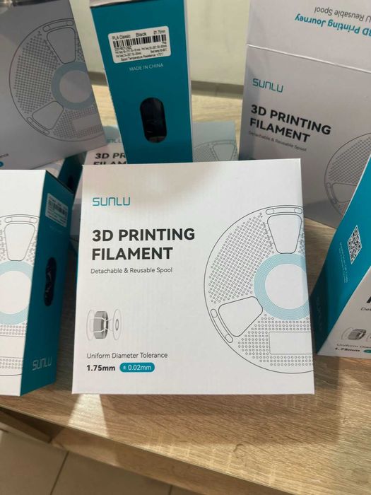 SUNLU PLA Black Черный 1 кг - пластик/филамент для 3D-принтера Filament 1.75 мм 1 кг