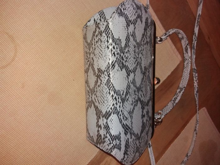 Torebka z wężowej skórki