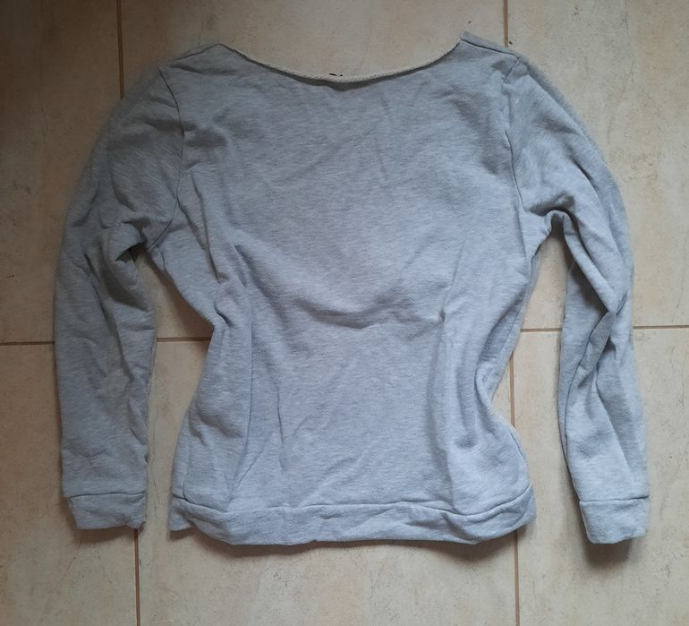 Bluza szara L Tally Weijl z napisem OUI!