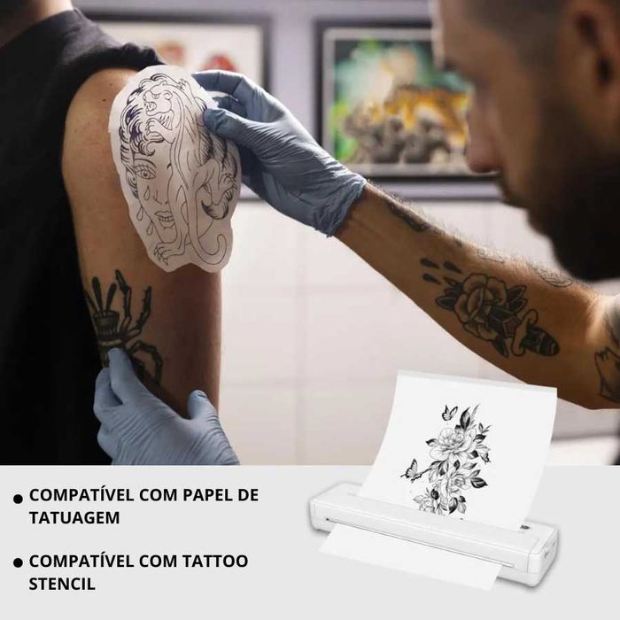 Impressora Térmica A4 Portátil / Tattoo (STENCIL) BLUETOOTH