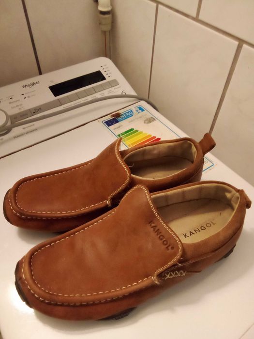 buty skórzane meskie 41 szyte dratwą półbuty wkładka 26,5 cm kangol