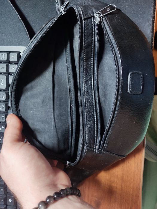 Поясна сумка бананка шкіряна (натуральна шкіра)