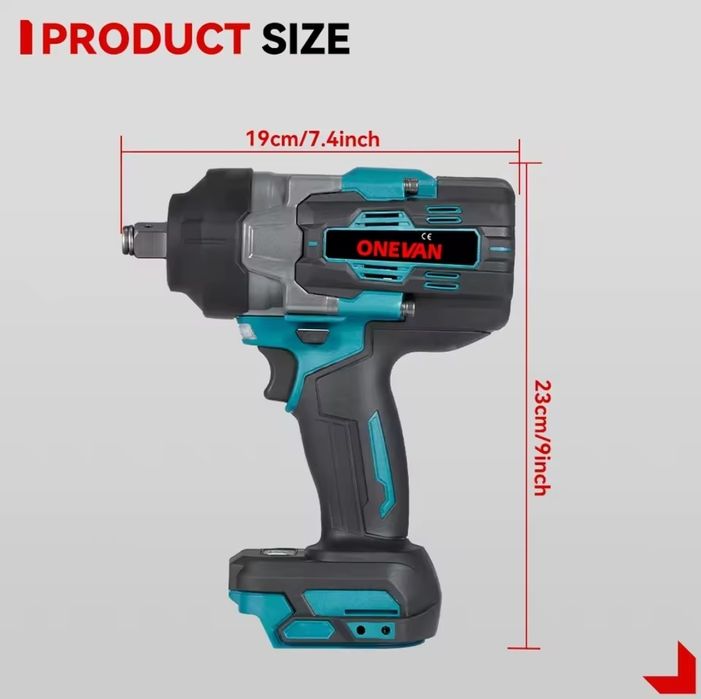 Chave de Impacto 2800nm c/ 2 Baterias 9Ah e Mala