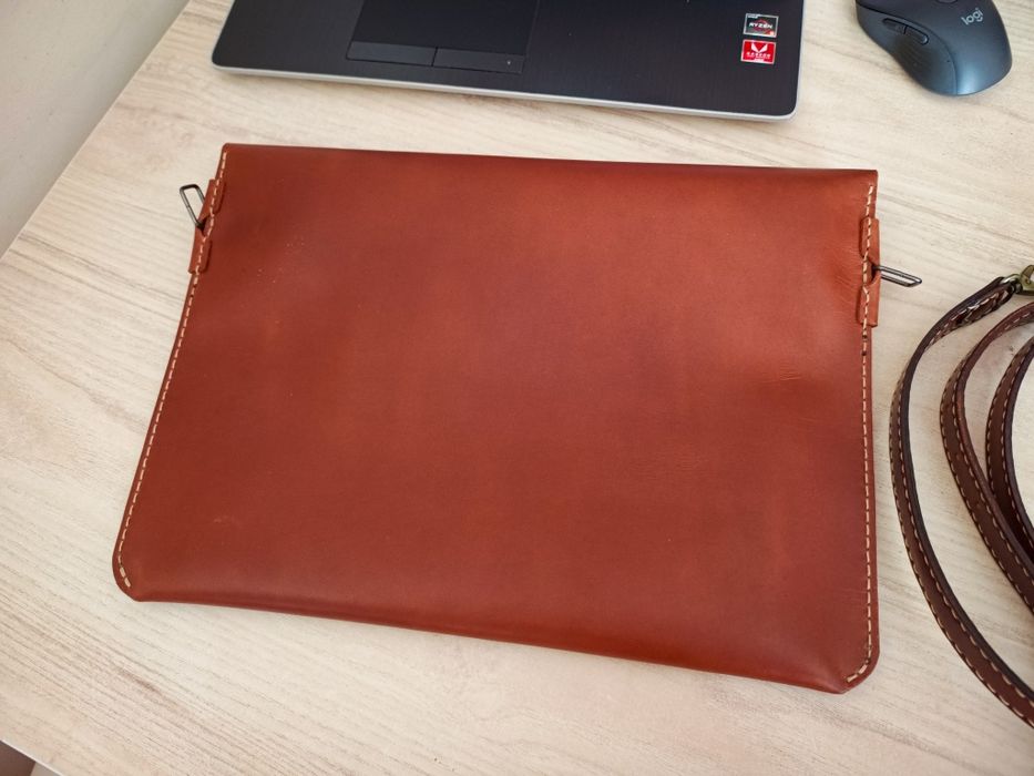 Borubar Skóroszyj - ręcznie robiona torba na laptopa / macbooka